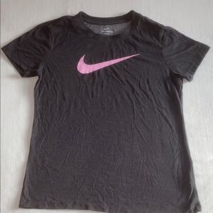 Nike Black T-Shirt with Pink Logo